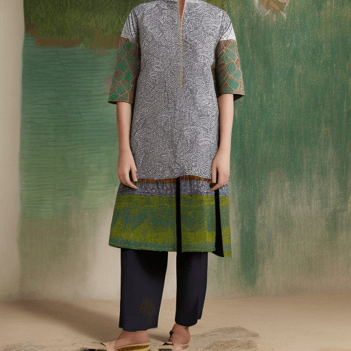 AI generated: “+++GOND style +++(((shirt full sleeve round neck
regular hemline))), rendered in a realistic photog...