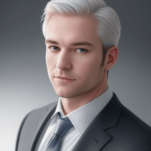 AI generated: Linkedin professional photo of a white slim man in a suit with studio lighting, bokeh, corporate por...
