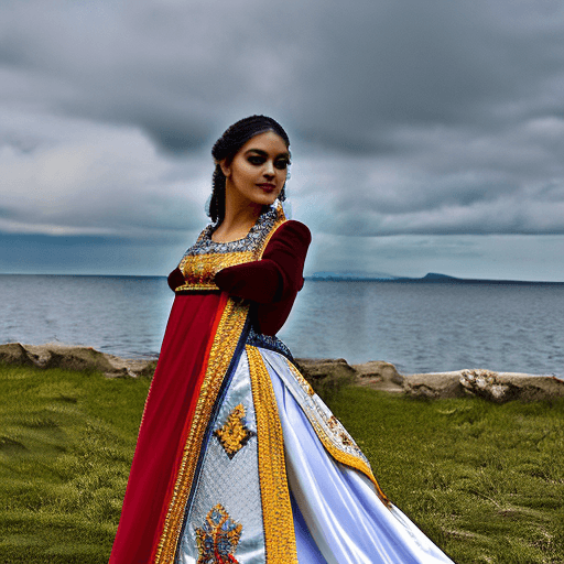 AI generated: Ultra high resolution photography of a medieval woman harem dancer named Katalina