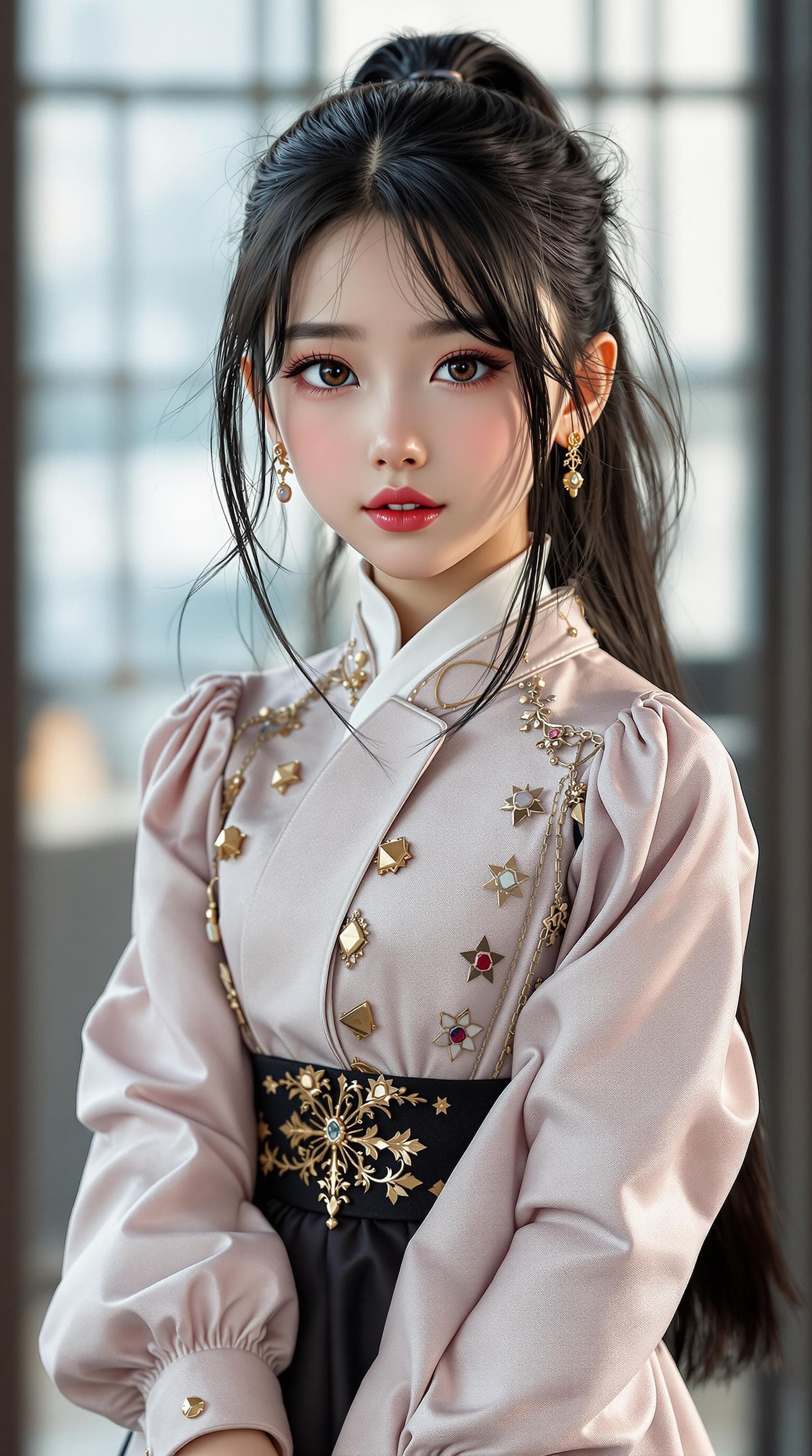 AI generated: a professional photo of a exceptionally beautiful girl in the world (age 11), (eleven year old), nor...