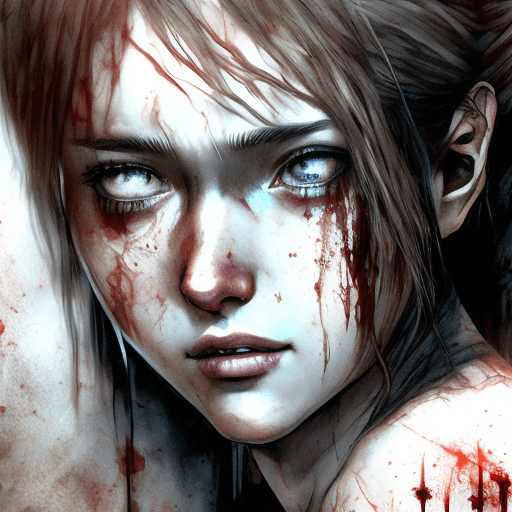 AI generated: half body detailed portrait of  The Last Of Us in silent hill style, vivid, 8k, ultra realistic, sha...