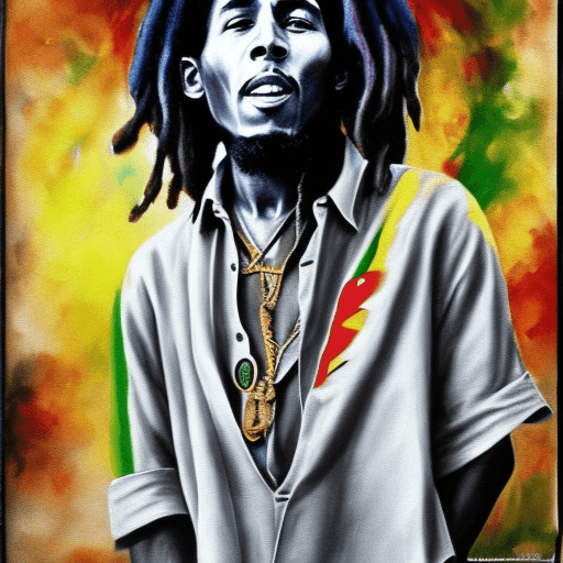AI generated: Bob Marley painting,8k,hyper realistic
 


