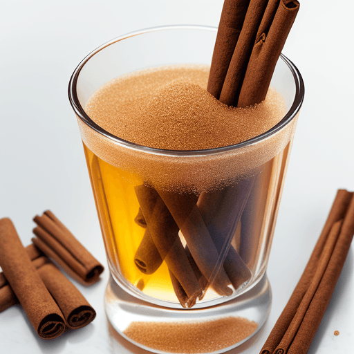 AI generated: glass of water with appetizing cinnamon
