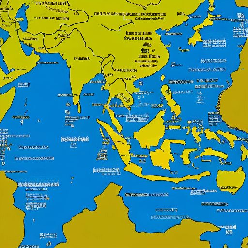 AI generated: Map of Asia in 2032

