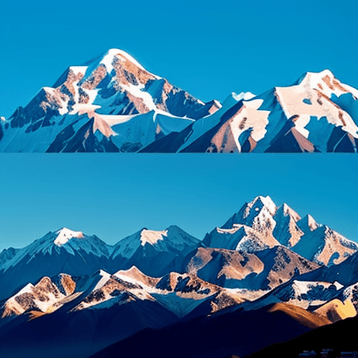 AI generated: approach to the snowy peaks of the Andes mountain range that adorns the city of Santiago de Chile