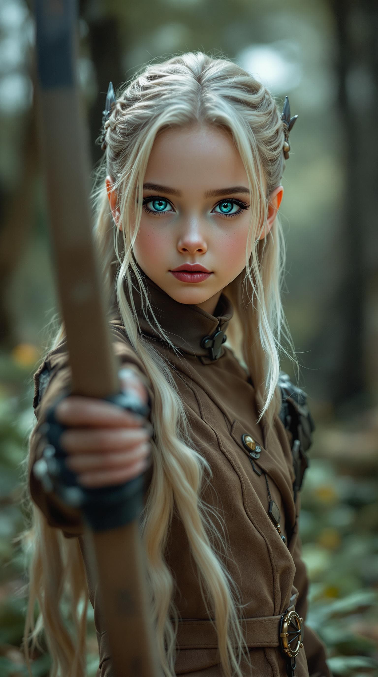 AI generated: a professional photo of a exceptionally of the most beautiful girl in the world, (age 9), Safiya (fu...