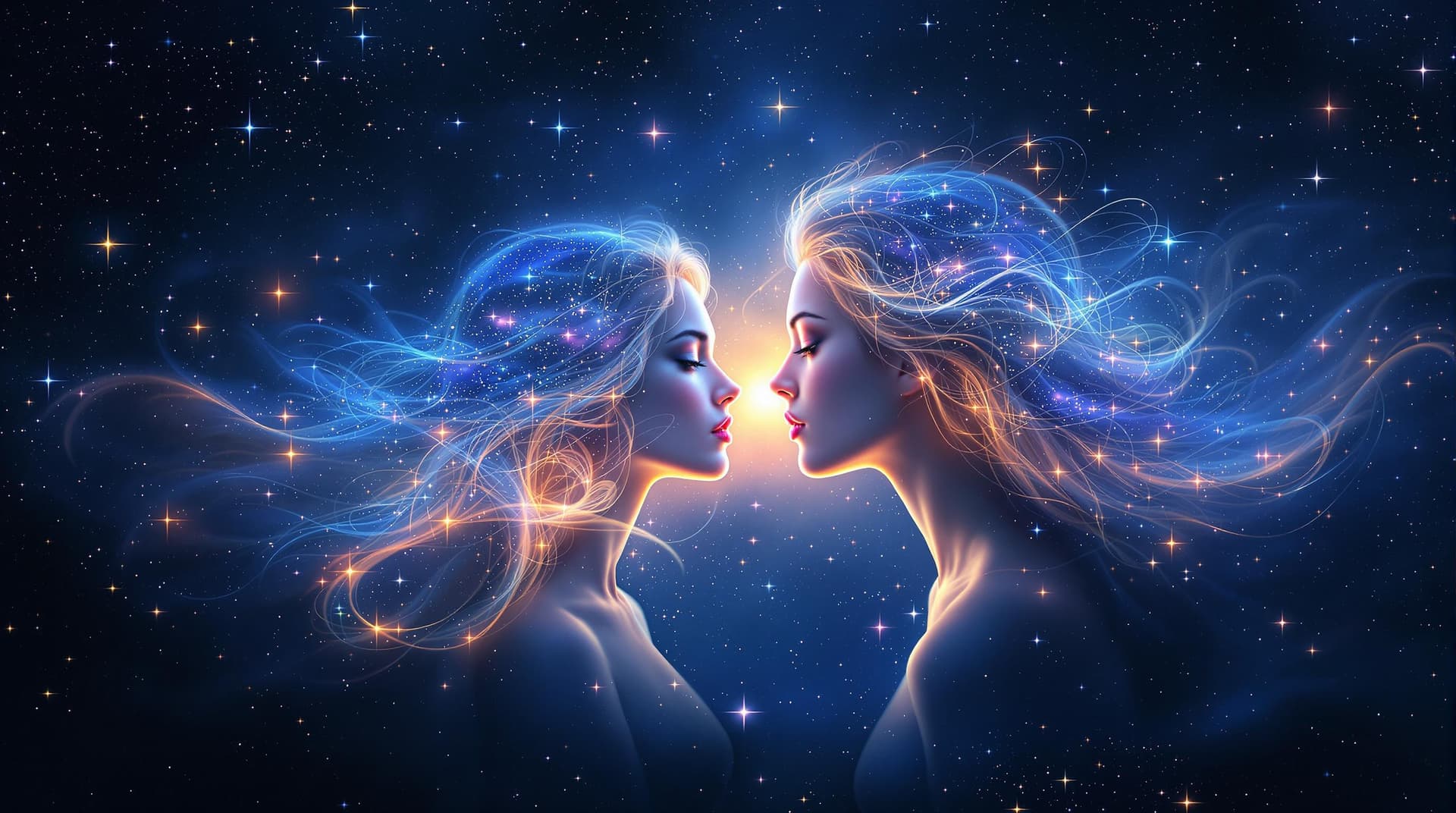 AI generated:  This digital is an image into an image duplicated artwork features a celestial zodiac theme with  e...