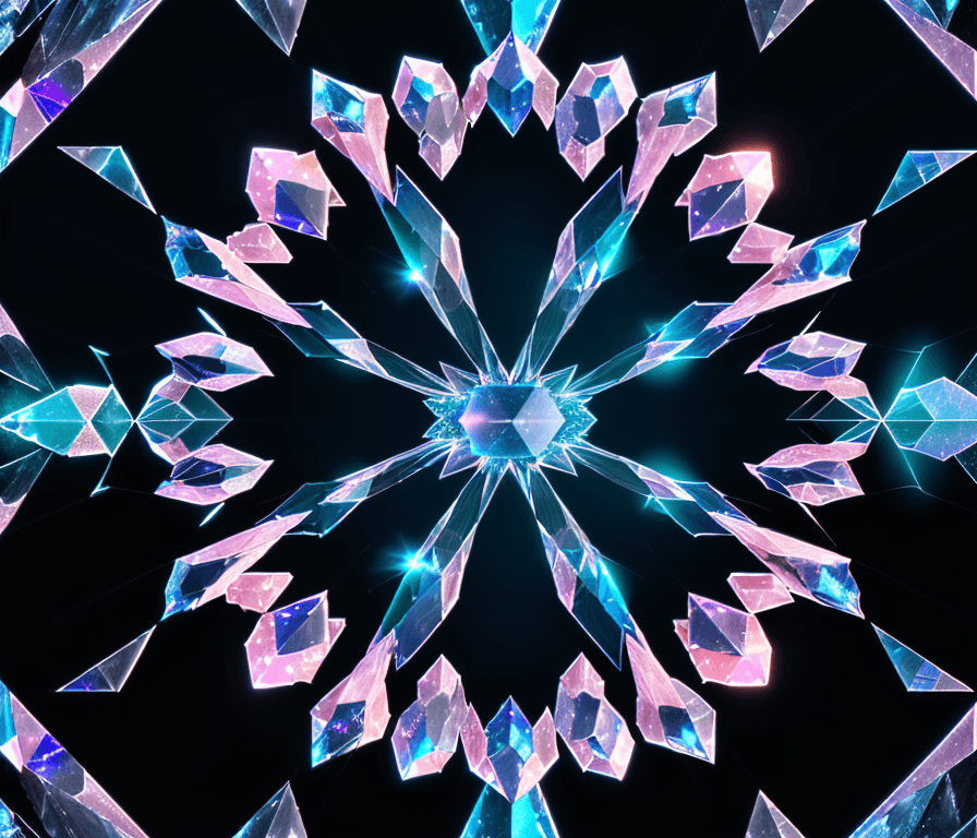 AI generated: "An enigmatic construct of crystalline structures, refracting and reflecting light in mesmerizing pa...