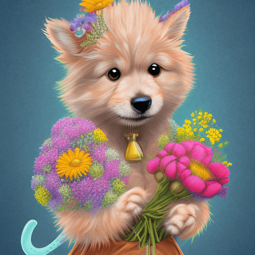 AI generated: Very unrealistic but very in detail ilustrated with color cute animal in comics style, with bunch of...