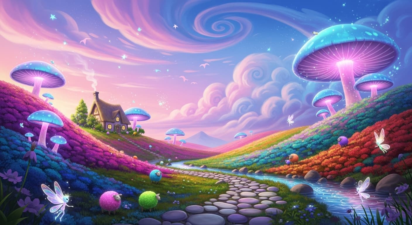 AI generated: Whimsical Landscape