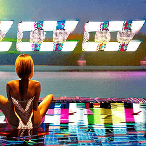 AI generated:  4k, a beautiful photo of girl wearing a micro-bikini(bright:1. 2), nikon d750 f/1. 4 55mm, simple b...