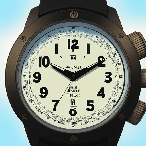 AI generated: 
a handy signal watch with 24 hours written numbers