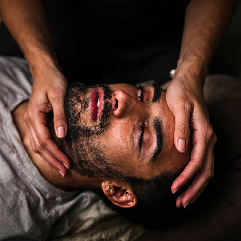 AI generated: woman sitting on mans face