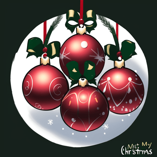 AI generated: drawing christmas balls