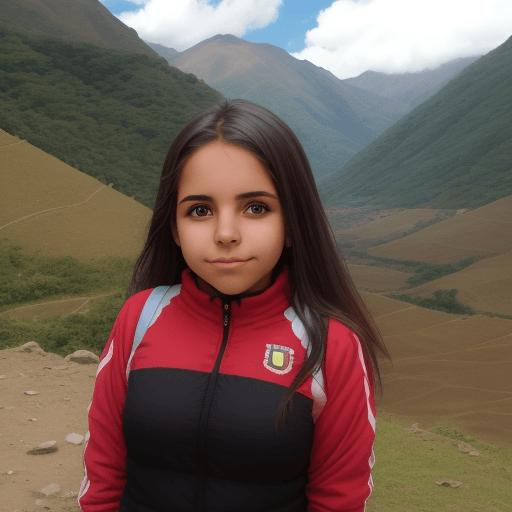 AI generated:  venezuelan girl from city called valera from the andes
