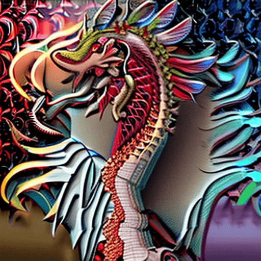 AI generated: A powerful and elegant woman perfectly integrated with the essence of the dragon, Imaginative and vi...