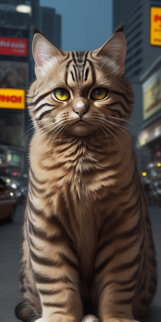 AI generated: masterpiece, best quality, 100zombies, American shot hair tabby big cat focus, looking at viewer,   ...
