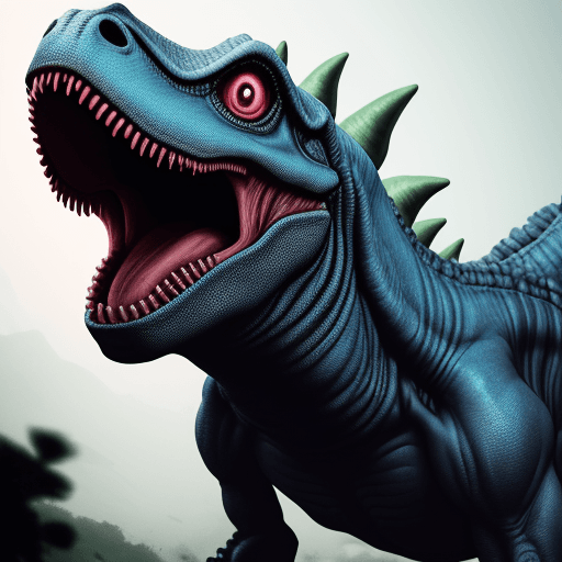 AI generated: Alien dinosaur --ar 9:16 --style raw