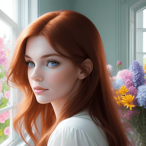 AI generated: /imagine prompt: A photograph of a beautiful woman in a 3/4 shot from the side, captured candidly as...
