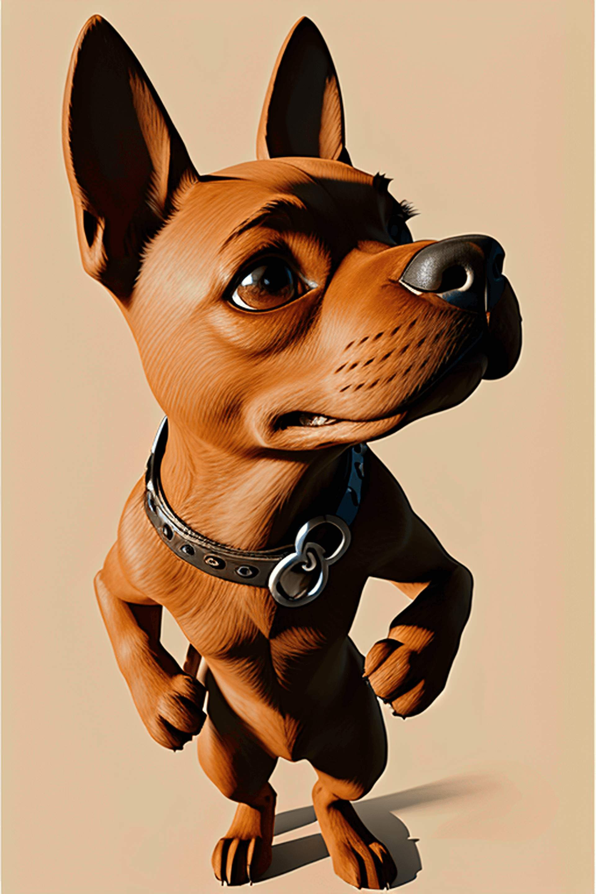 AI generated: Scrappy doo, portrait, dog, light brown hair, sharp focus, digital art, single subject, concept art,...