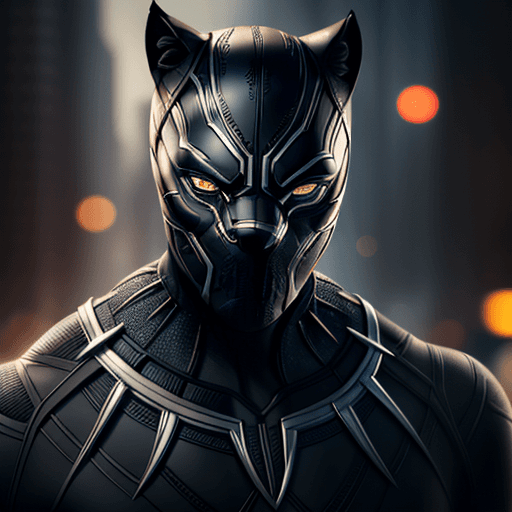 AI generated: Black panther, professional portrait, hyper realistic, ultra detailed photograph, captured with a 85...