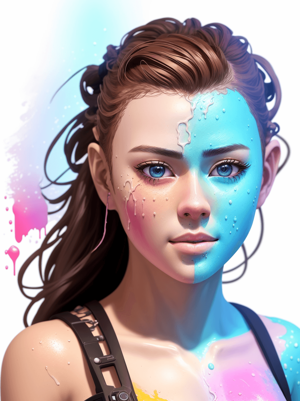 AI generated: Horizon Forbidden West protagonist aloy, pop mart toys, blind box, pastel color, sophisticated color...