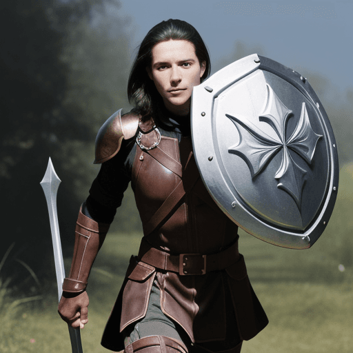 AI generated:  malty melromarc, carrying the legendary shield