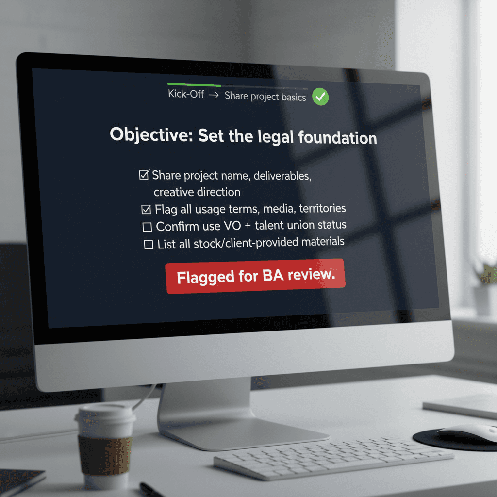 AI generated:                                            Kick-Off → Share project basics ✅


Objective: Set the...