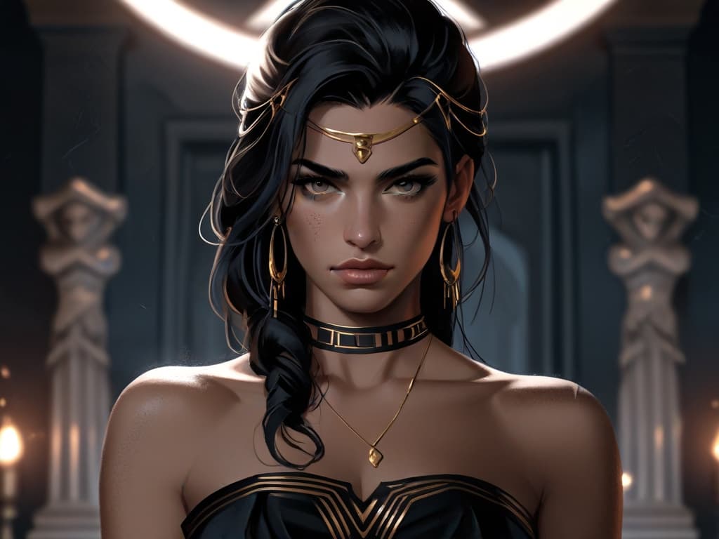AI generated: (((full body)) portrait of a greek goddess Mysterious, Alluring, Seductive, Dangerous, Confident, En...