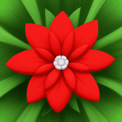 AI generated:  crear una flor de 5 hojas, borde color rojo y relleno blanco, estilo comics
