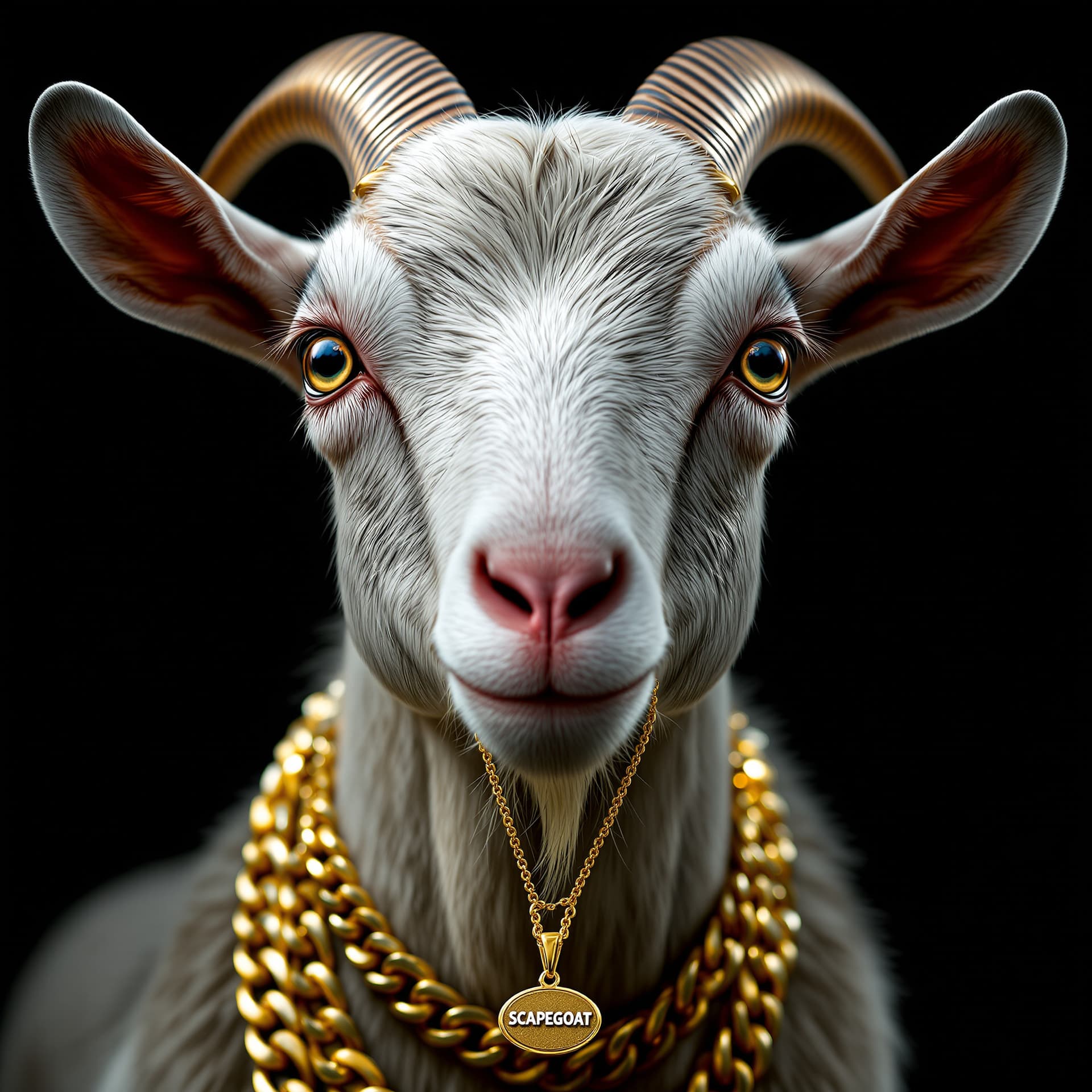 AI generated: create a high-resolution image of AN URBAN group of goats and detail the animal's characteristics in...