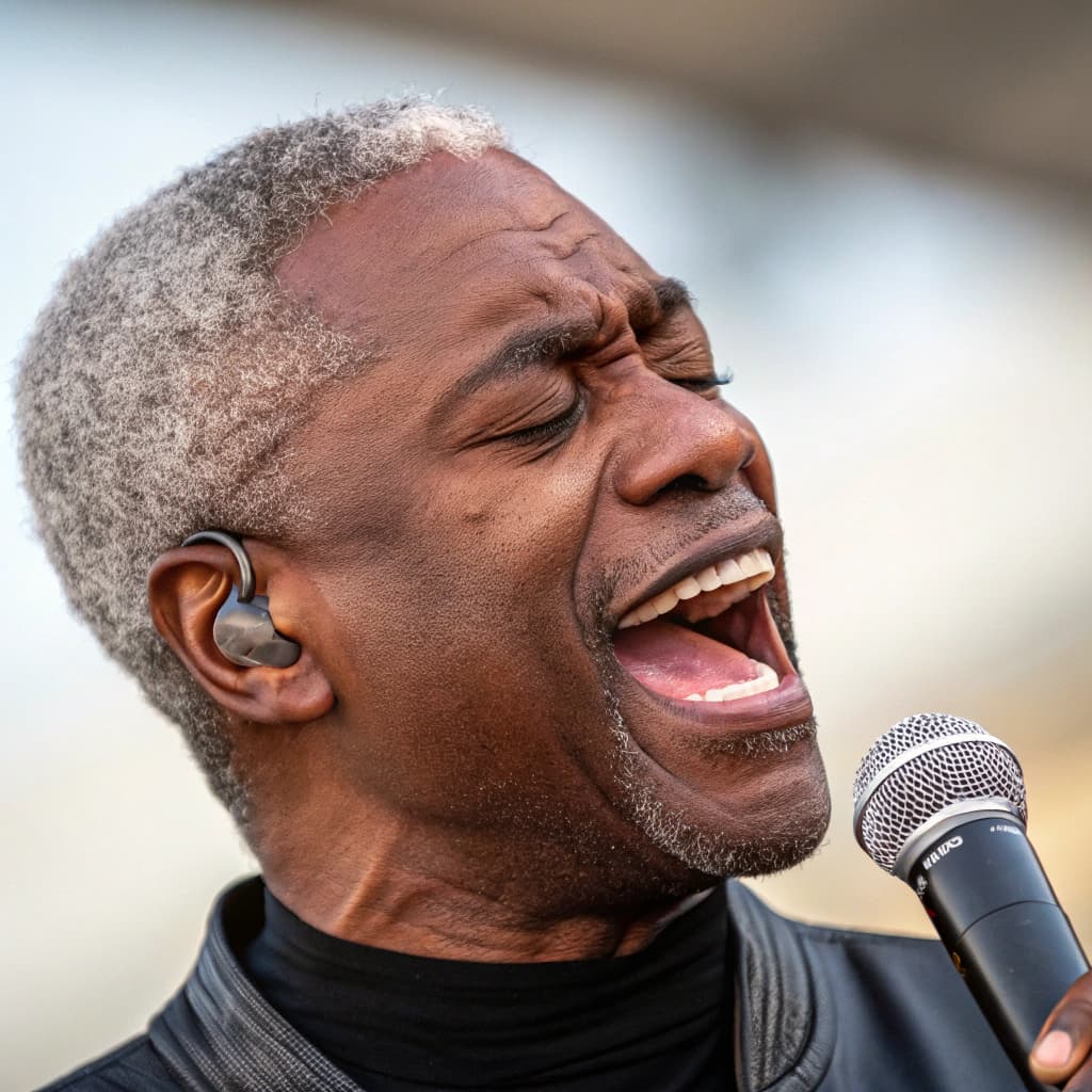 AI generated: Close-up portrait of a confident, mature Black man in his 50s with subtle gray hair, deeply soulful,...