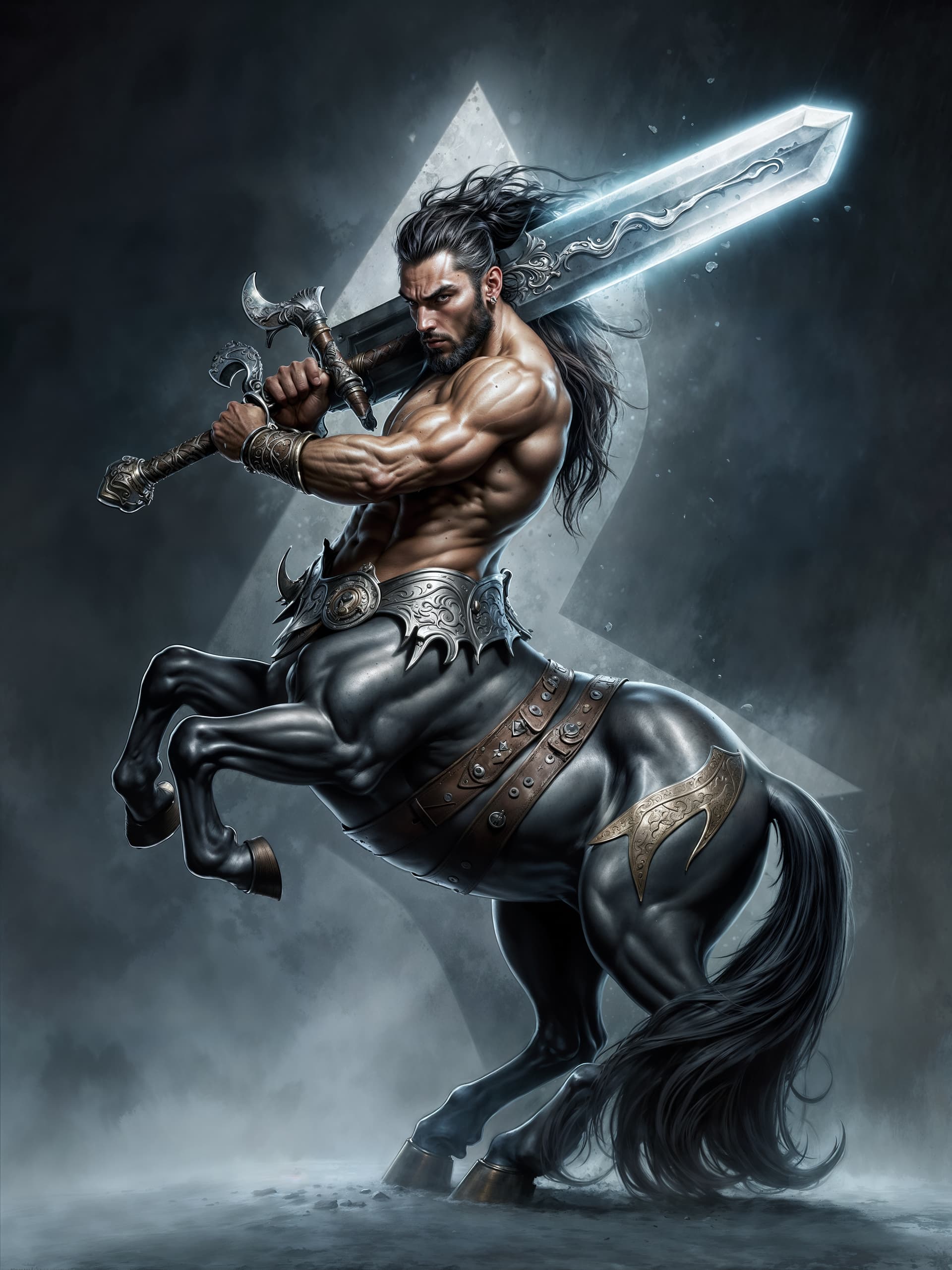 AI generated: A stunning, high-definition 4k airbrushed illustration by artist Og Abel, featuring a captivating ce...