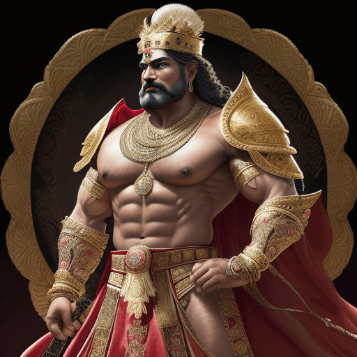 AI generated: Hyper-realisitic, ultra, 64k ,DSLR,natural, steel, wide angle,close,A fearless, Indian mythology-ins...