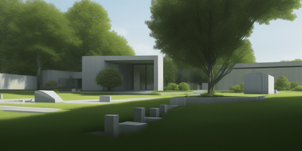 AI generated: landscape architecture, modern, focus on green, nice design for use, sustanability, High resolution,...
