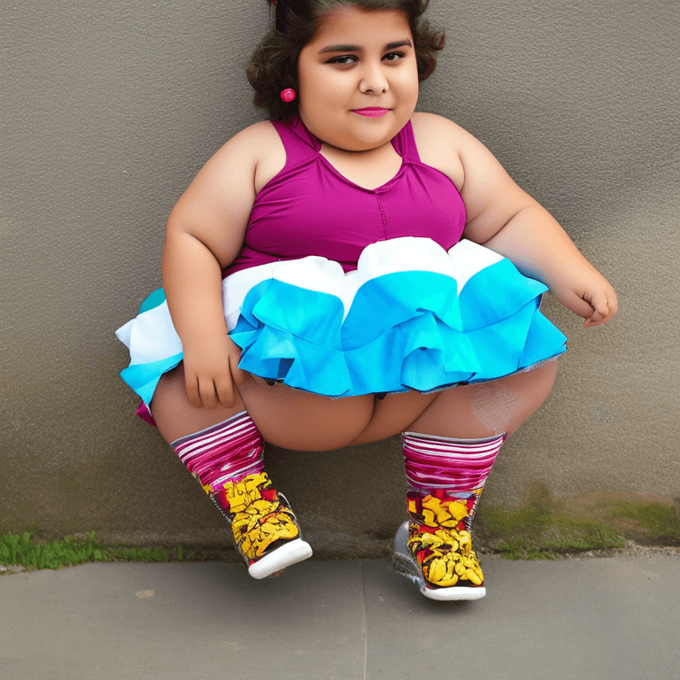AI generated: ((1 girl, elementary school girl, cute, short, very chubby, very fat, heavyset, morbidly obese littl...