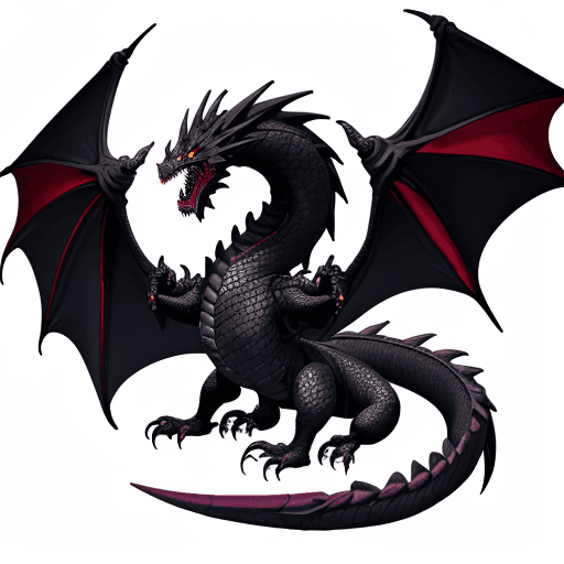 AI generated: 1500×500 pixel, YUZZ name in the middle, lesft and right two black dragon facing to middle, 