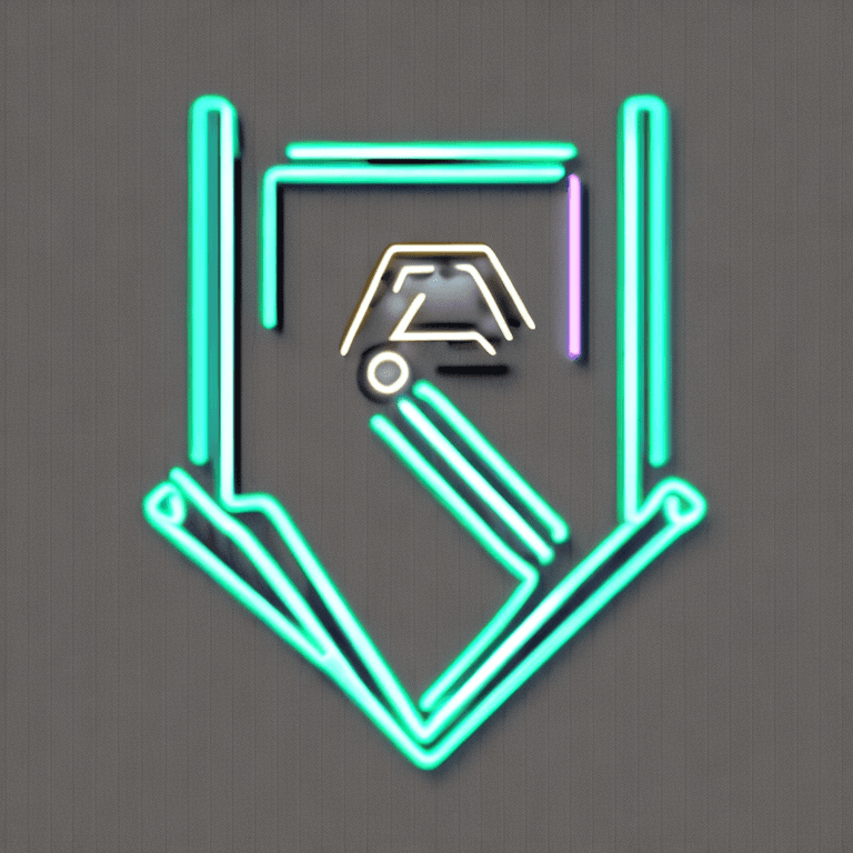 AI generated: neon logo of a channel about video games with the name VEGA
