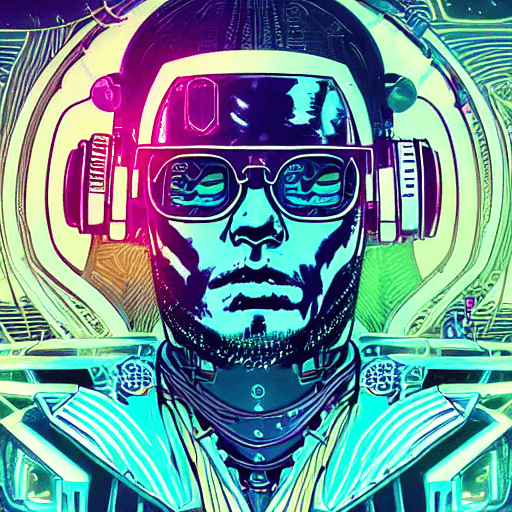 AI generated: nft style, cyberpunk, synthwave, tarot card with intricate detailed frame around the outside | with ...