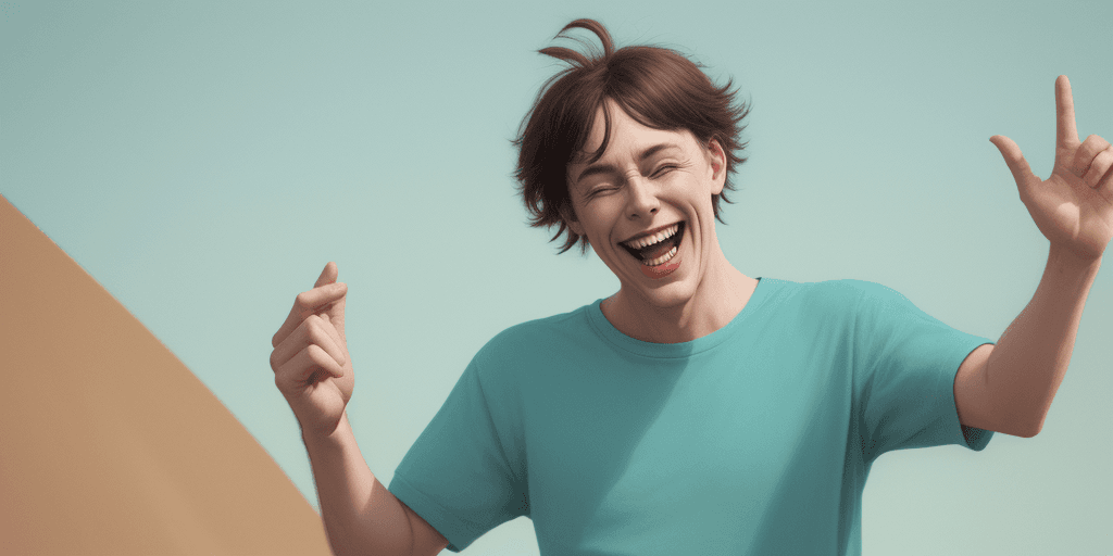 AI generated:  one man that people laugh at , no text , chill