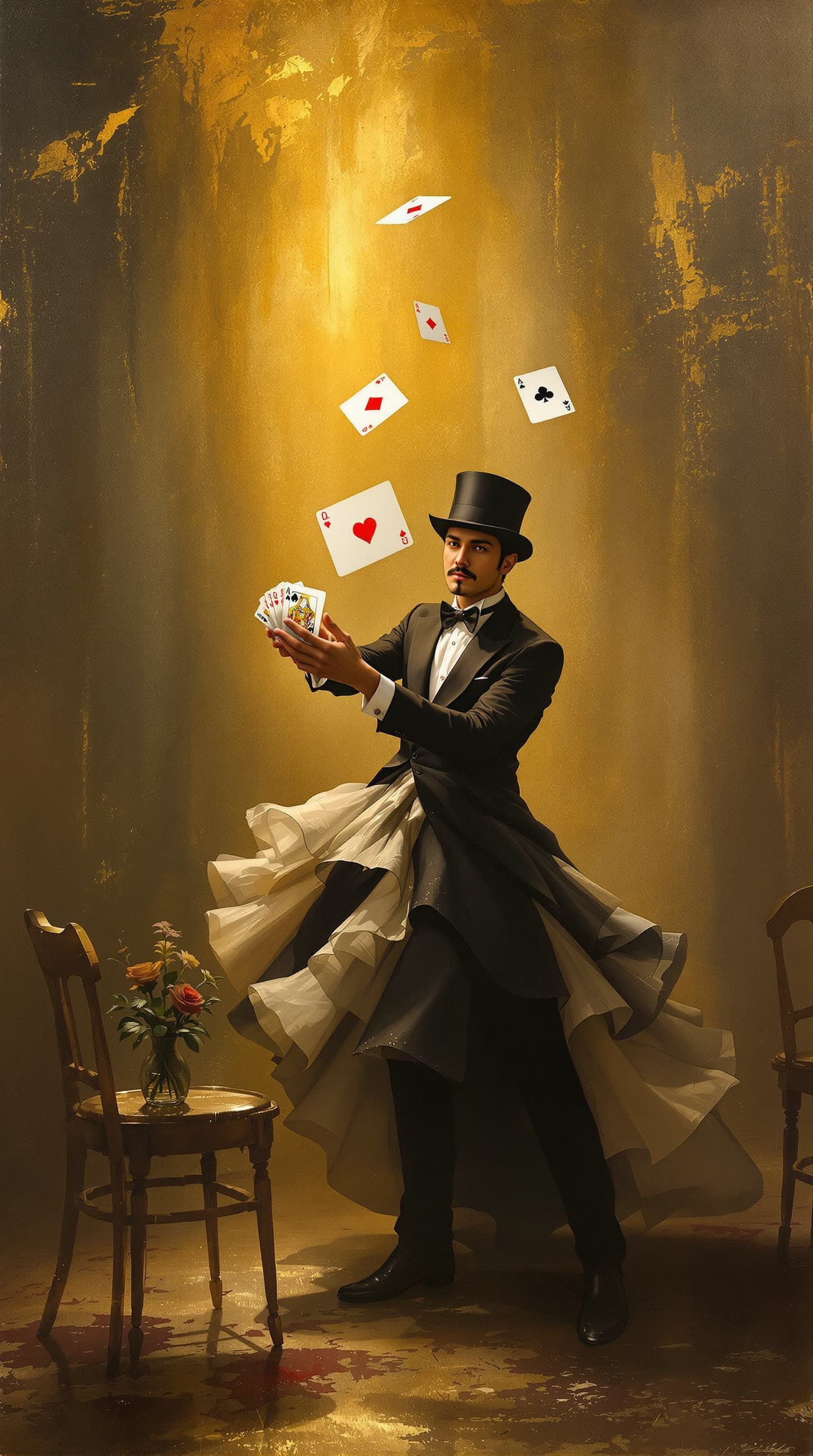 AI generated: Jeremy Mann + John Singer Sargent + Pino Daeni, where Mann's vertical streaking and textured atmosph...
