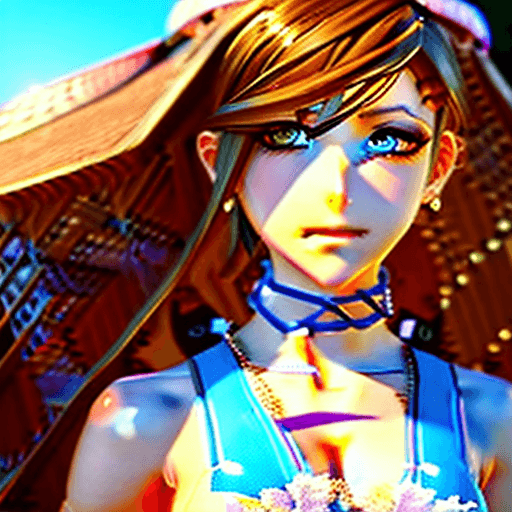 AI generated: yelan, genshin impact, as beach girl, blue glow, (intricate details), perfect eyes, perfect face, pe...