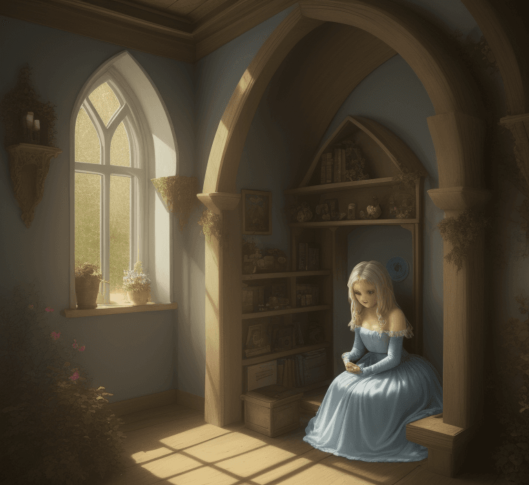 AI generated: fairytale about shy Emily in her new home