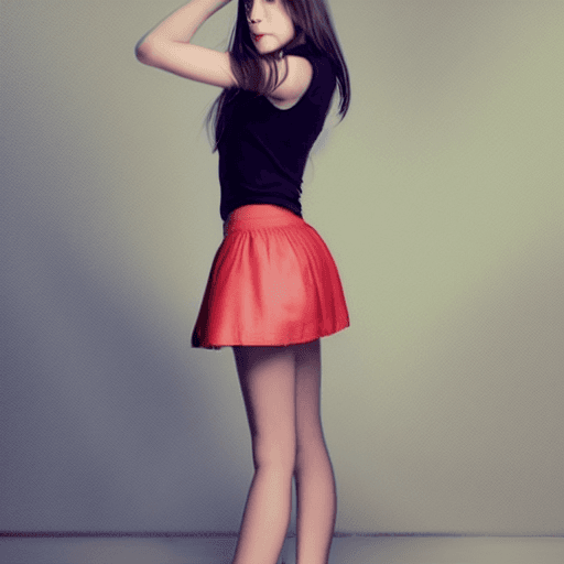 AI generated: photo of a ultra realistic girl in a skirt, beautiful face