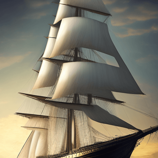 AI generated: Photo of a ultra realistic sailing ship, dramatic light, pale sunrise, cinematic lighting, battered,...