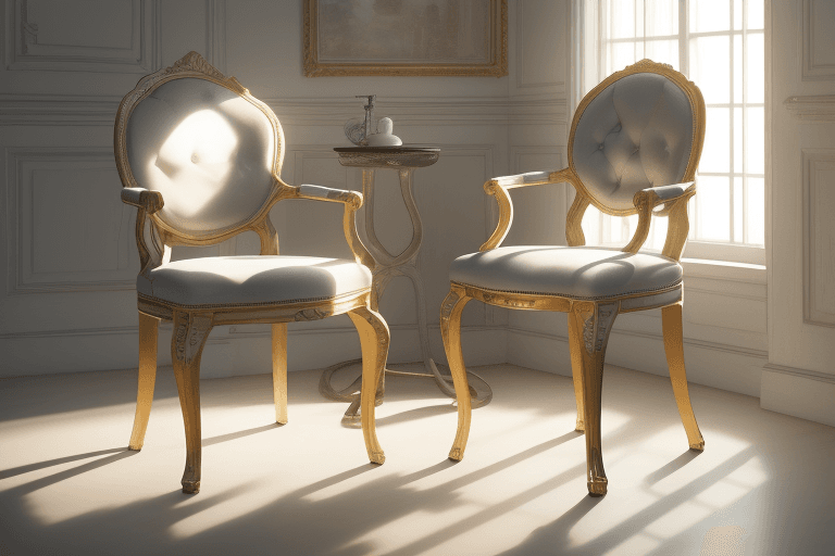 AI generated: Subject: A chair inspired by the shape of beehives, Style:Japandi, Photography: furniture photograph...