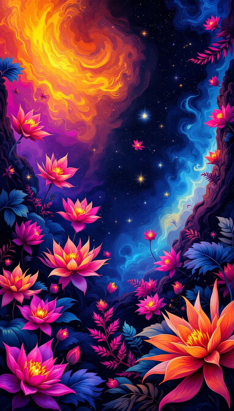 AI generated: Image is a digital painting with an abstract style, featuring a dreamlike and ethereal composition. ...