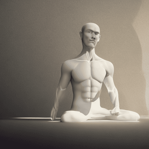 AI generated: Absolutely perfect male anatomy house. It is the shape of a monk in Buddhism. Crafted from beautiful...
