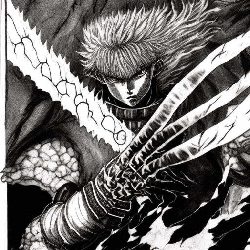 AI generated: berserk anime sacrifice griffith and god hand manga style