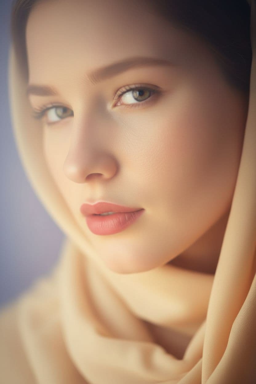 AI generated: "Original: "Image is high resolution close-up portrait photograph. Featuring a beautiful stylish lit...
